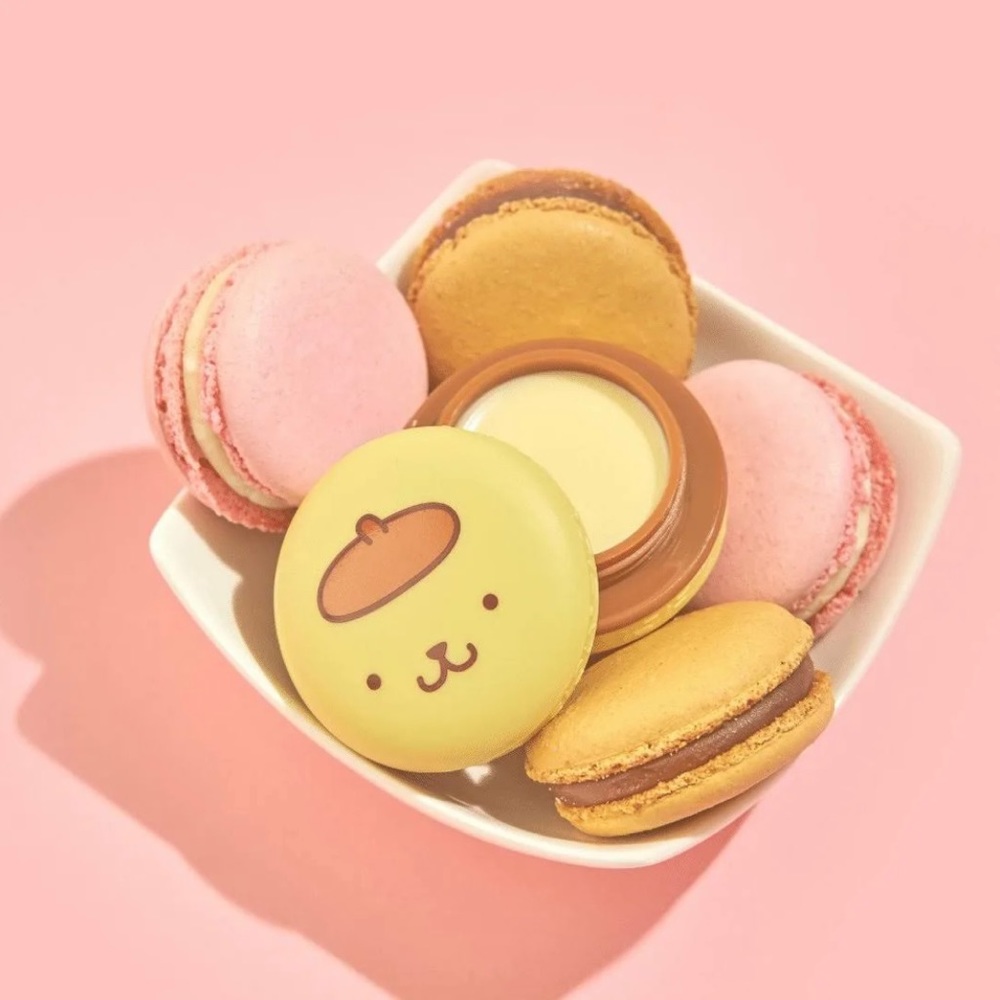 NIB Pompompurin Macaron Lip Balm - Caramel Pudding